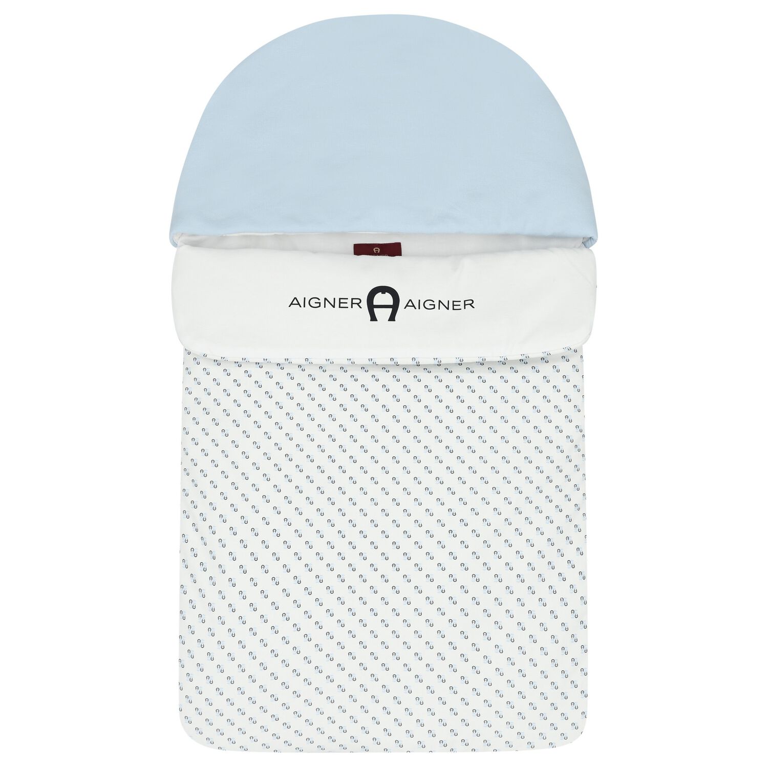 Baby Boys White & Blue Logo Nest, 2, hi-res