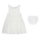Baby Girls White Heart Dress Set, 1, hi-res