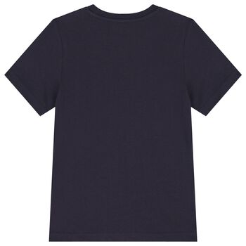 Boys Navy Blue Logo T-Shirt