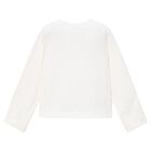 Girls Ivory Long Sleeve Top, 2, hi-res