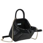 Girls Black Faux Leather Handbag ( 21cm ), 1, hi-res