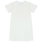 Girls White Logo Dress, 2, hi-res