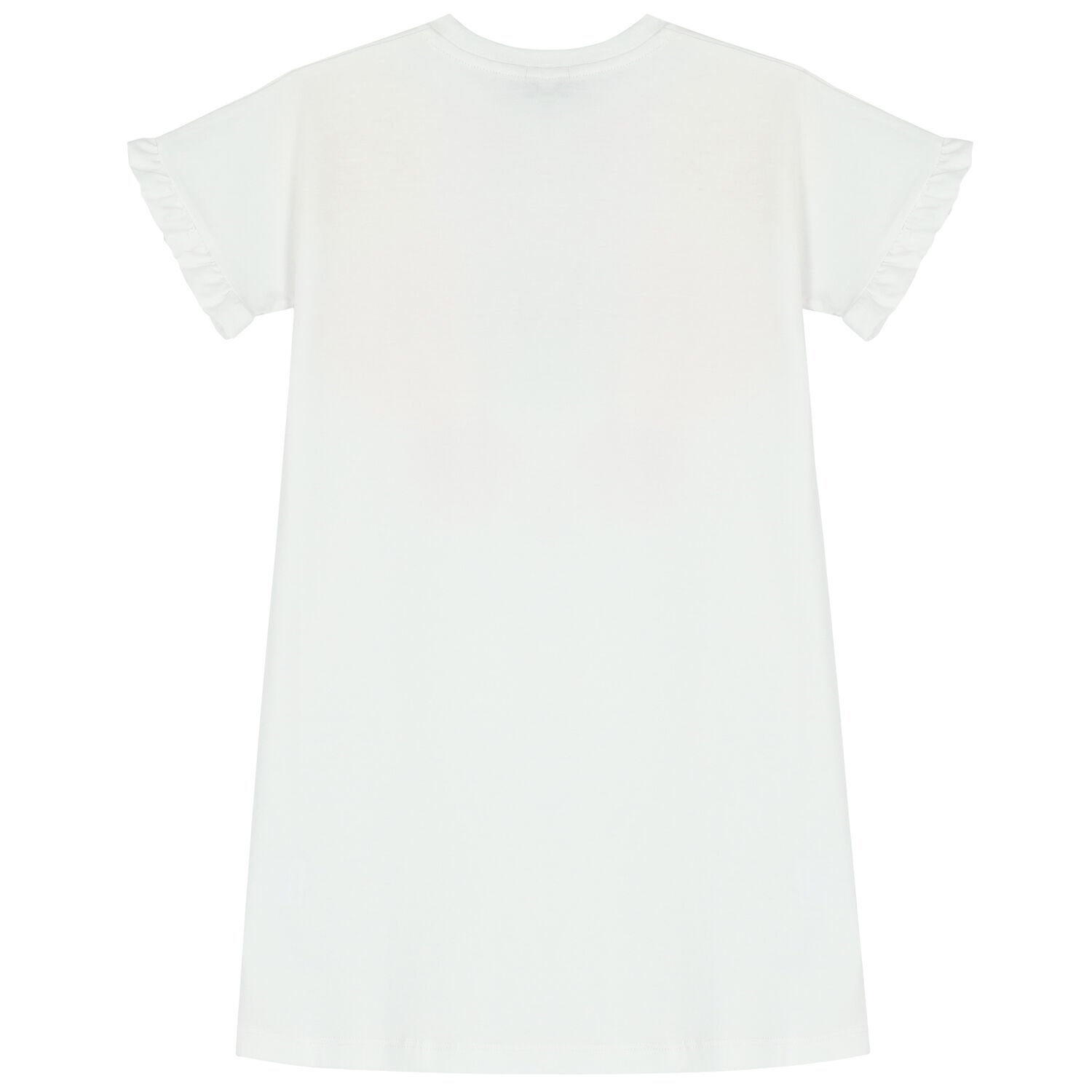 Girls White Logo Dress, 2, hi-res