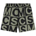 Boys Green & Black Logo Swim Shorts, 1, hi-res