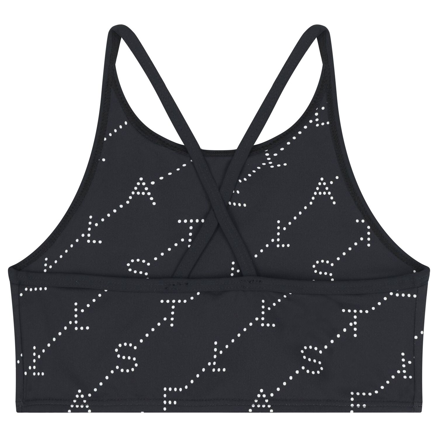 Girls Black Logo Top, 1, hi-res