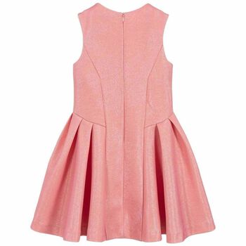 Girls Metallic Pink Dress