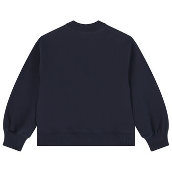 Girls Navy Blue Logo Sweatshirt