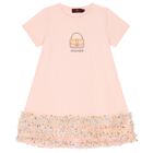 Girls Pink Bag Sequin Dress, 3, hi-res