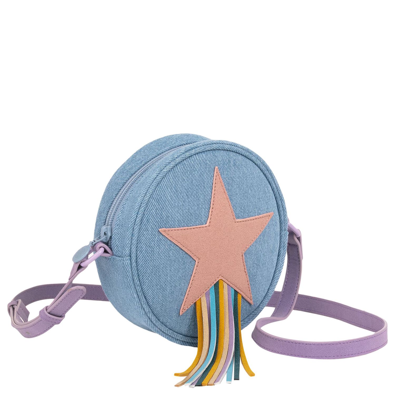 Girls Blue Shooting Star Shoulder Bag, 1, hi-res