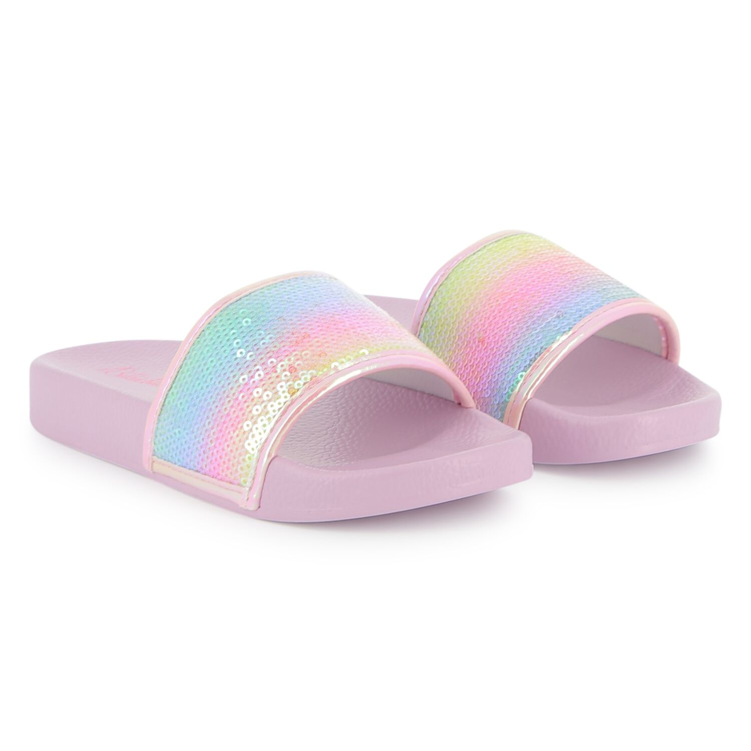 Girls Pink Sequins Sliders, 1, hi-res image number null