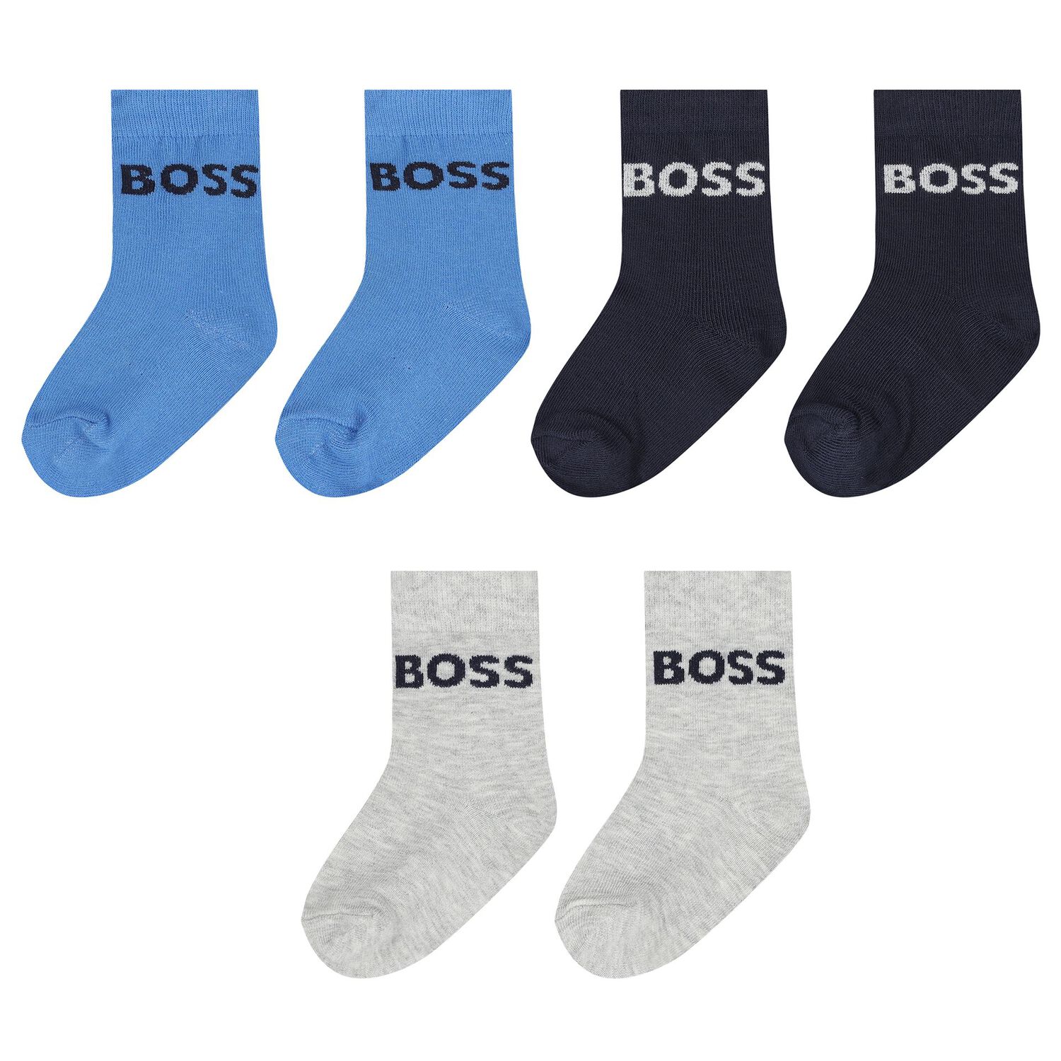 Baby Boys Multi-Colored Logo Socks ( 3-Pack ), 2, hi-res image number null