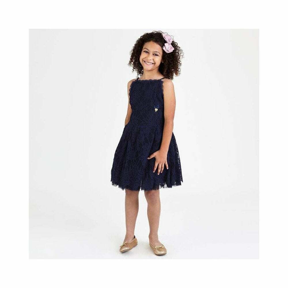 girls blue lace dress