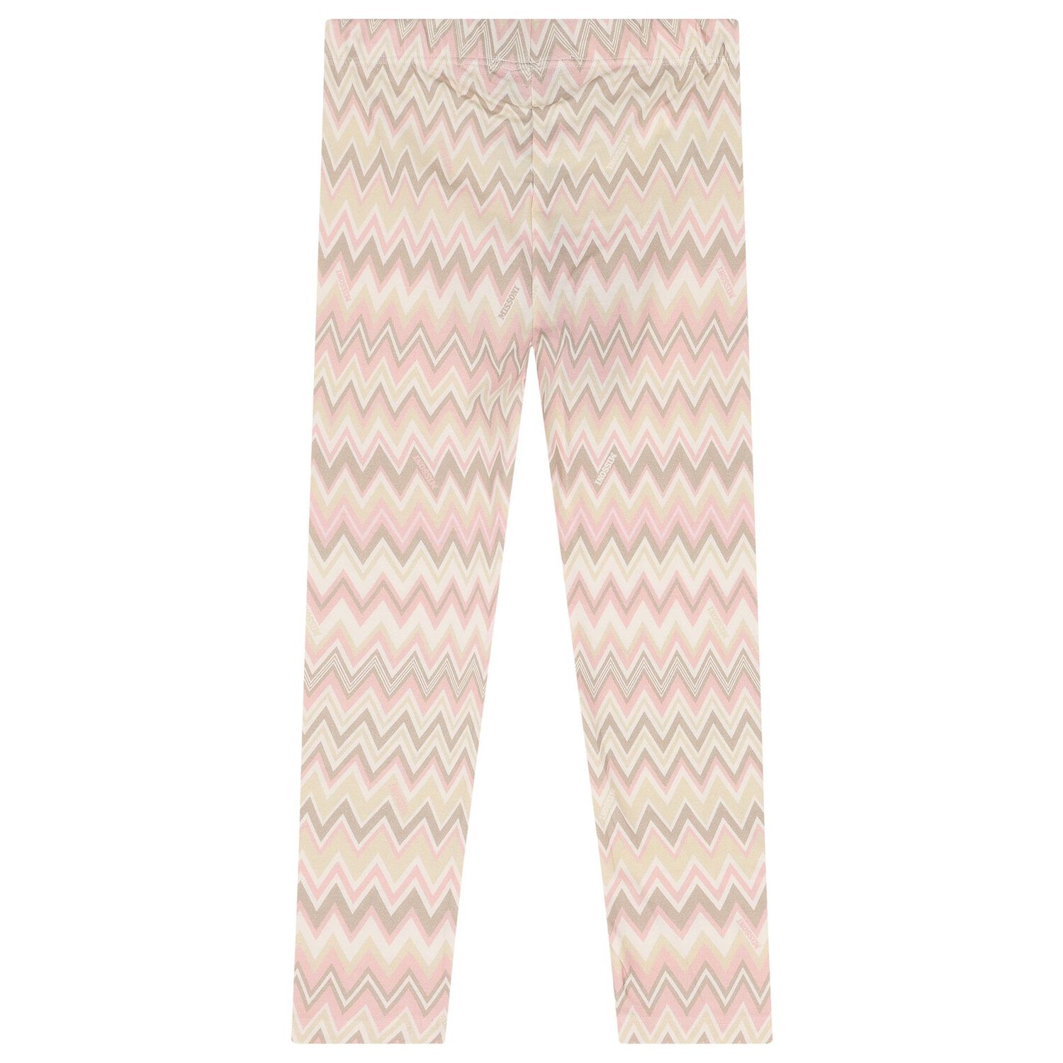 Girls Pink Logo Zig Zag Leggings, 1, hi-res