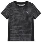 تي شيرت أسود بشعار للأولاد, 1, hi-res