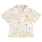 White & Beige Geo Map Babygrow Gift Set, 1, hi-res