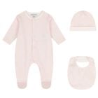 Baby Girls Pink Logo Babygrow Set, 4, hi-res