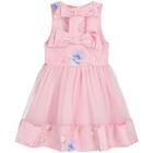 Girls Pink Floral Dress, 1, hi-res