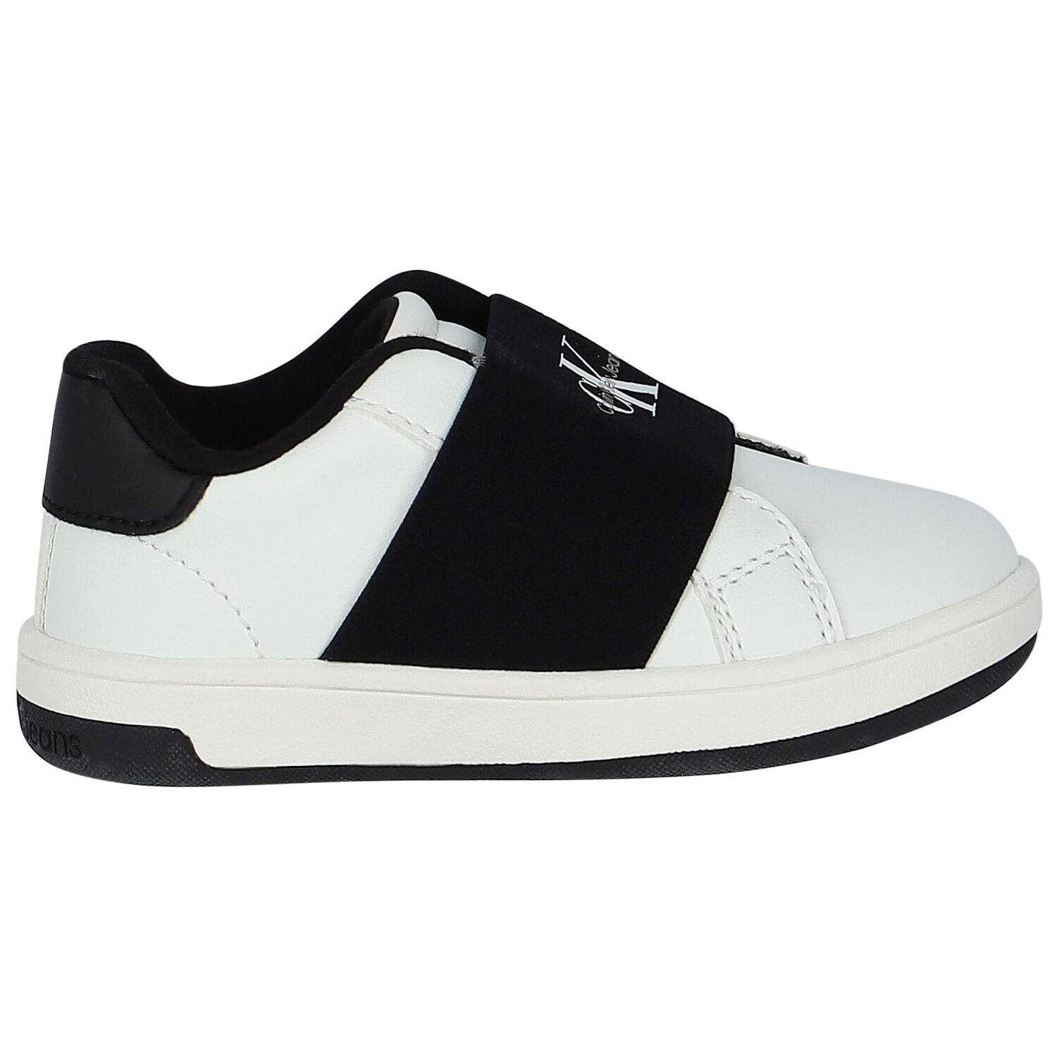 White & Black Logo Trainers, 1, hi-res image number null