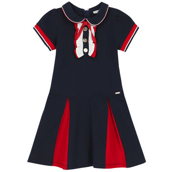 Girls Navy Blue Polo Dress