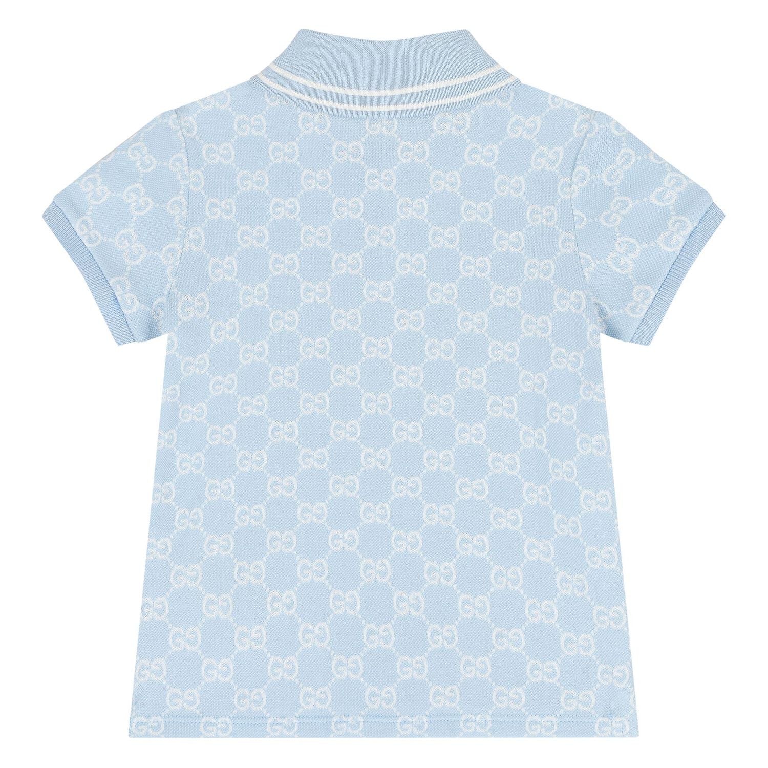 Younger Boys Blue GG logo Polo Shirt, 2, hi-res