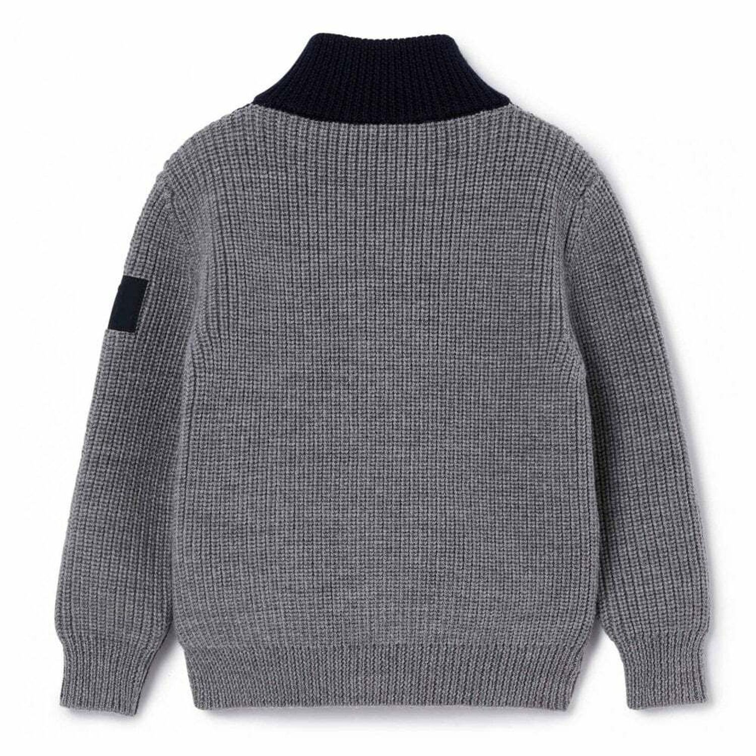 تيشيرت بسحاب باللون الكحلى والرمادى للاولاد, 1, hi-res image number null