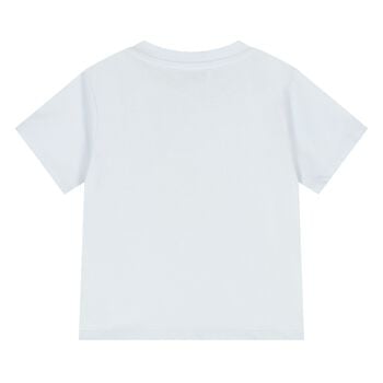 Younger Boys Blue Tiger Logo T-Shirt