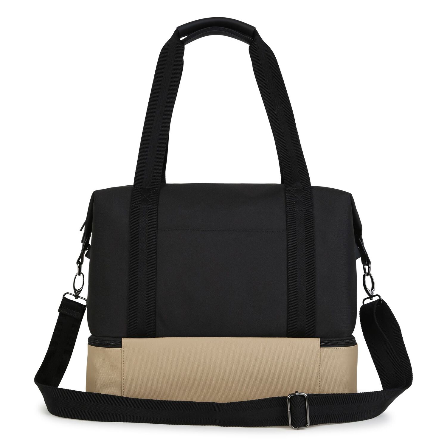 Black & Beige Logo Changing Bag ( 39CM ), 1, hi-res