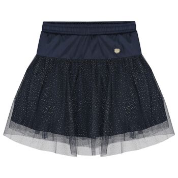 Le Chic Girls Navy Blue Tulle Skirt, 1 Girls Navy Blue Tulle Skirt