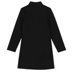 Girls Black Logo Dress, 1, hi-res