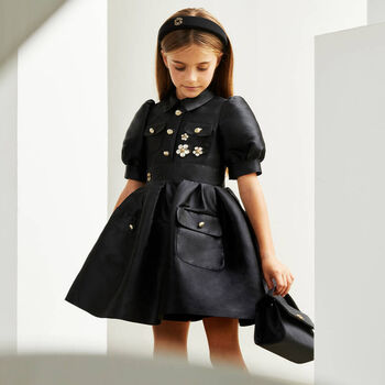 Girls Black Padded Headband