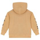 Beige Logo Hooded Zip Up Top, 1, hi-res