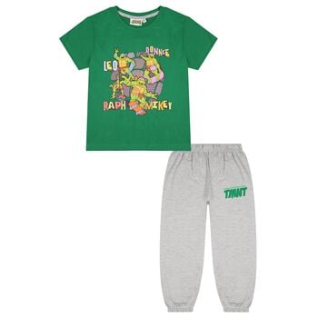 Boys Green & Grey Ninja Turtles Pyjamas
