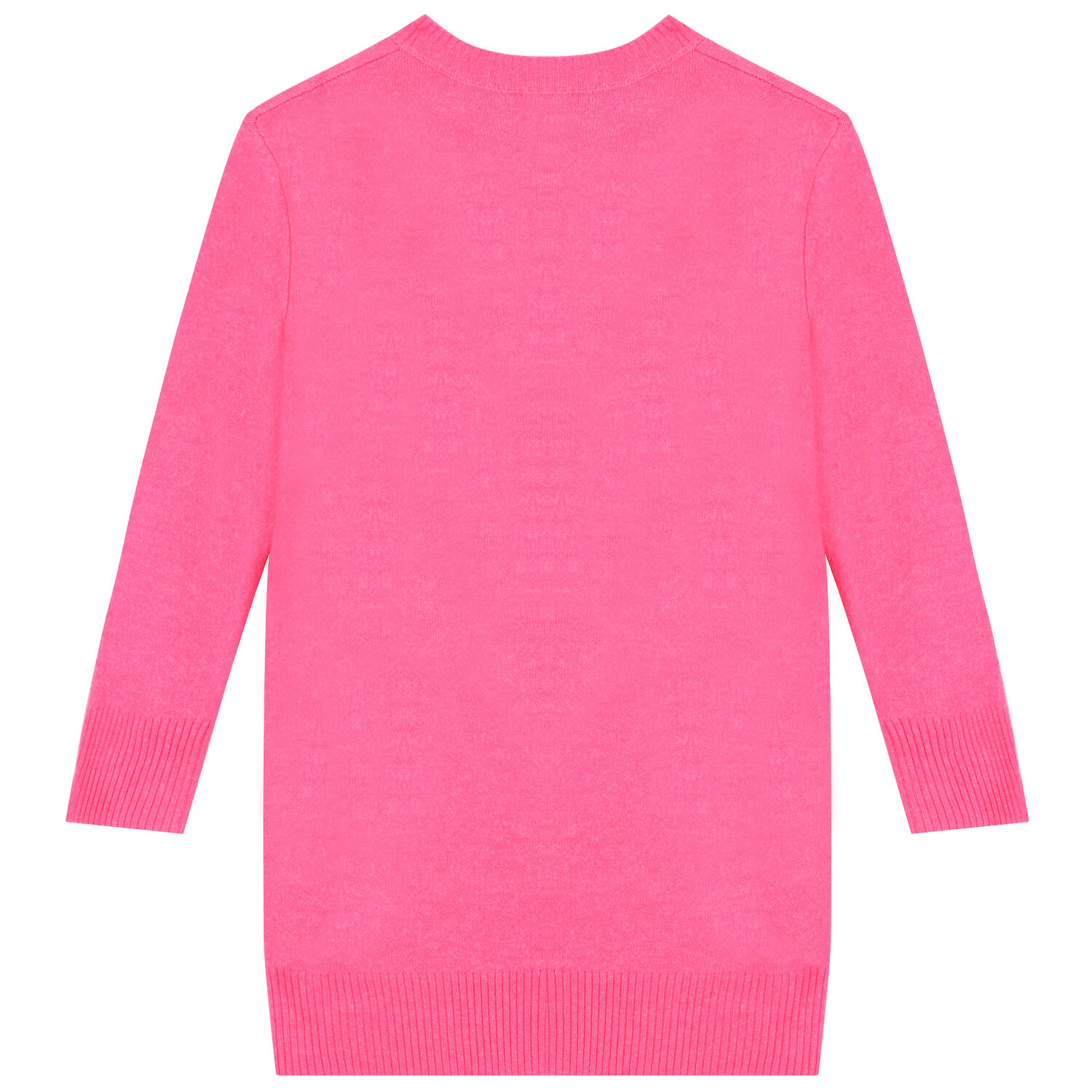 Girls Pink Sequin Knitted Dress, 1, hi-res