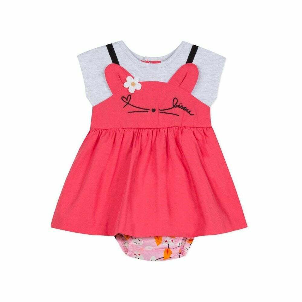 Catimini Baby Girl Pink Dress Set Junior Couture USA