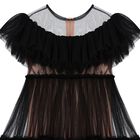 Girls Black Tulle Dress, 1, hi-res