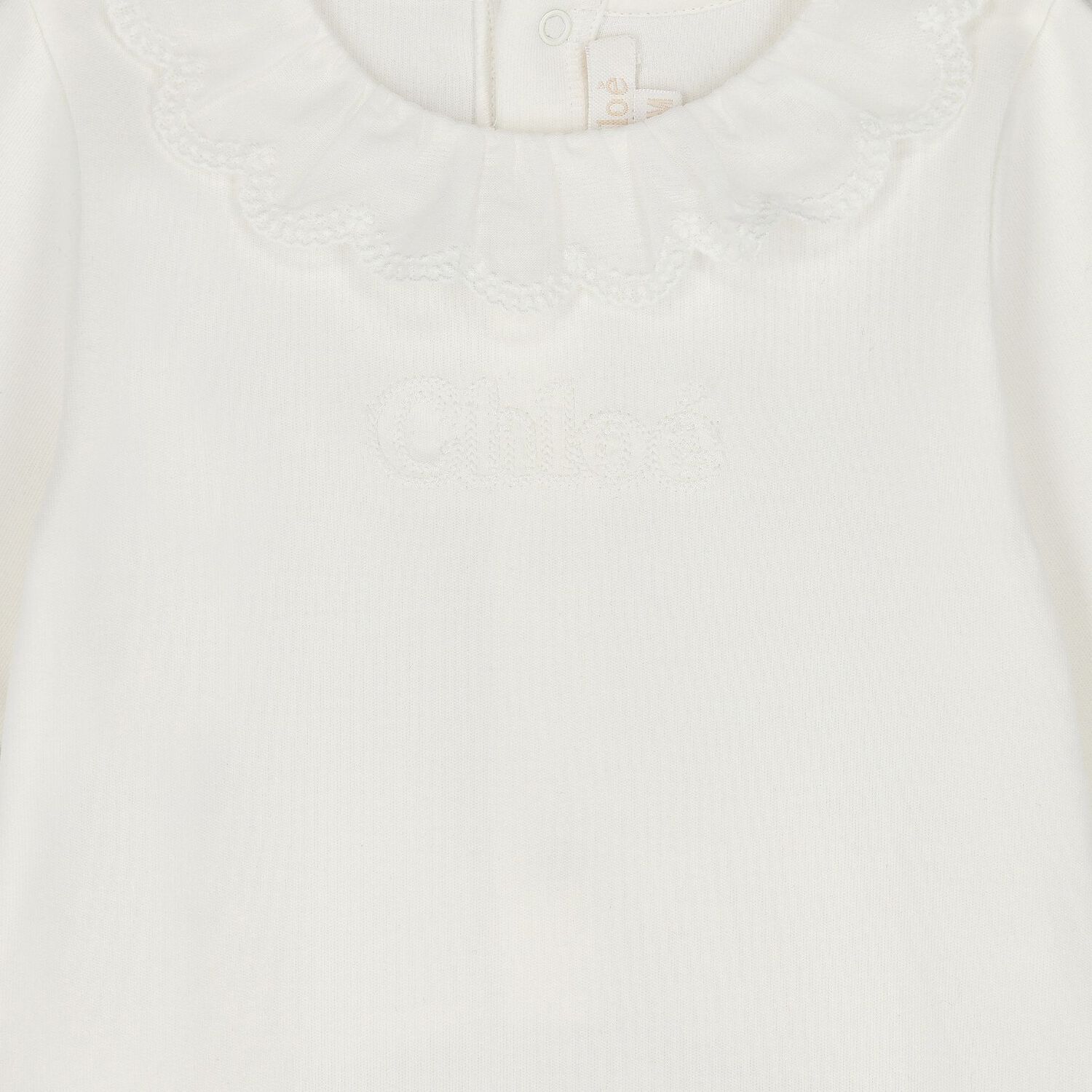 طقم بنات هدايا أفرول باللون العاجي, 1, hi-res