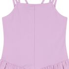 Girls Lilac Ribbed Dress, 1, hi-res
