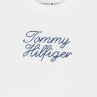 Younger Boys White & Ivory Striped Logo T-Shirts (2 Pack), 1, hi-res