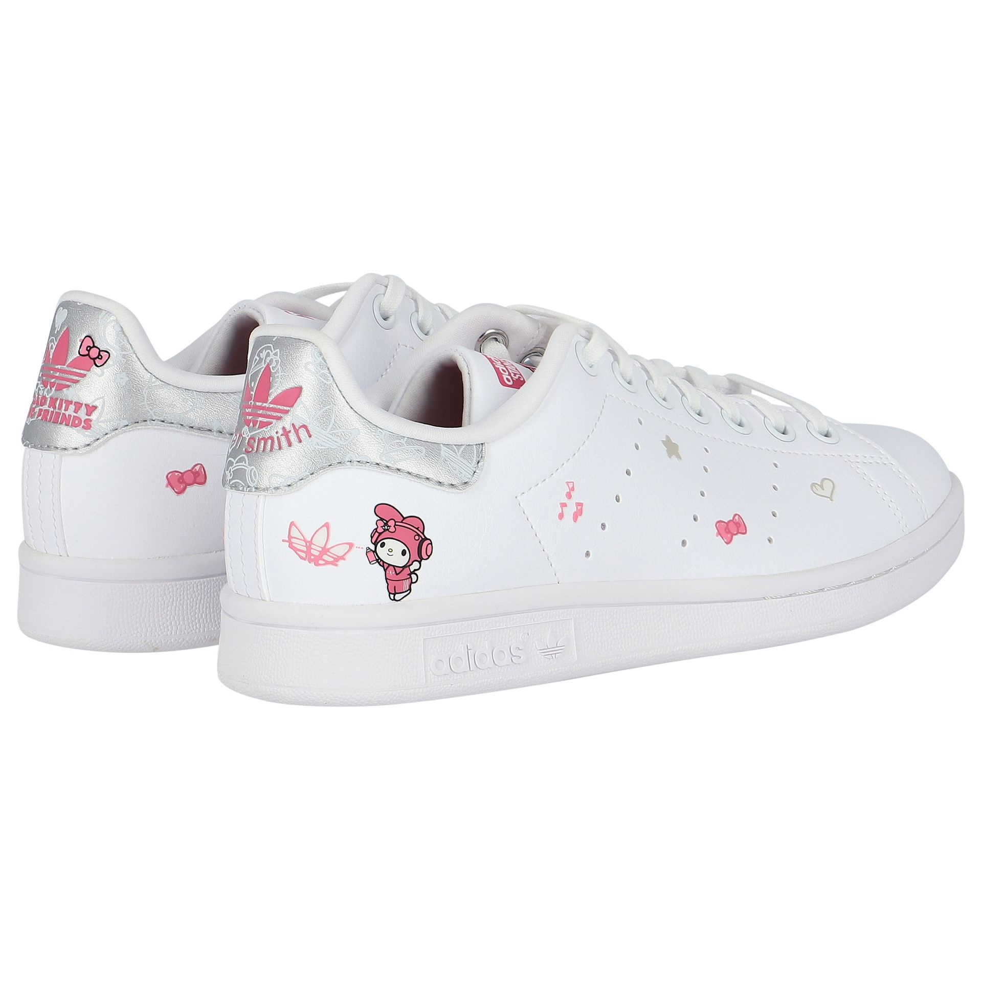 Adidas Originals x Hello Kitty and Friends Stan Smith Shoes Kids Cloud White Core Black Pink Fusion 7