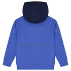 Boys Blue Logo Hooded Top, 1, hi-res