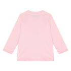 Younger Girls Pink Teddy Bear Logo Long Sleeve Top, 2, hi-res