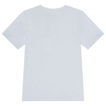 Boys Mini Me Blue Logo T-Shirt