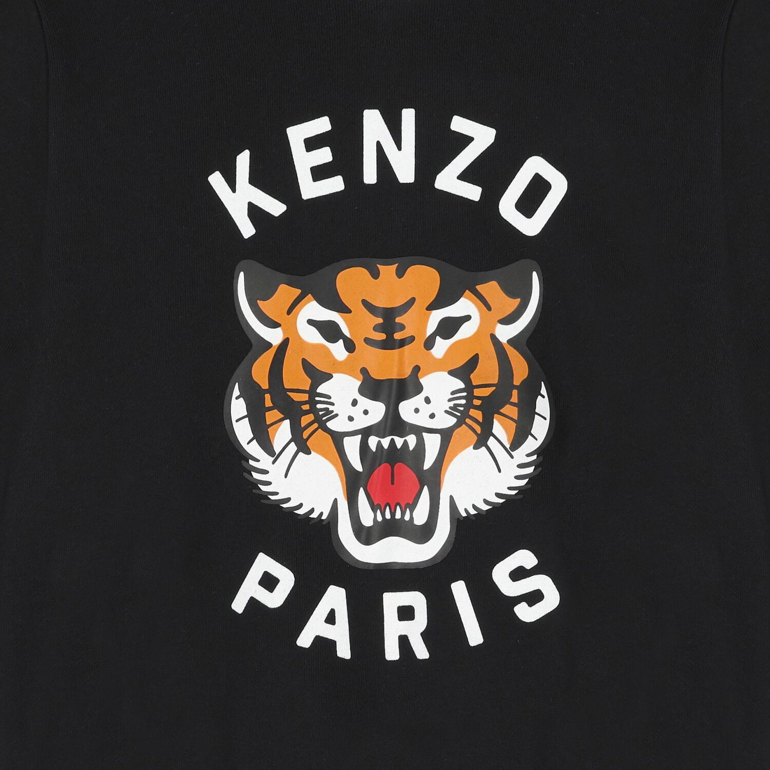 Boys Black Tiger Logo Hooded Top, 1, hi-res image number null