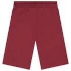 Boys Burgundy Logo Shorts, 3, hi-res