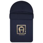 Baby Boys Navy Blue & Gold Logo Nest , 3, hi-res