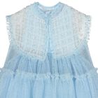 Girls Blue Embellished Tulle Dress, 1, hi-res