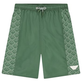 Boys Green Eagle Swim Shorts