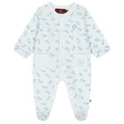 Baby Boys Blue Teddy Bear Logo Babygrow, 2, hi-res