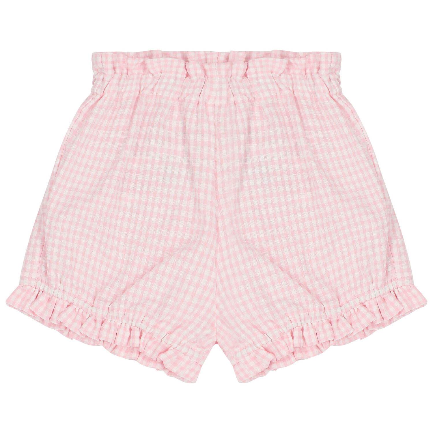 Younger Girls Pink Gingham Shorts Set, 1, hi-res