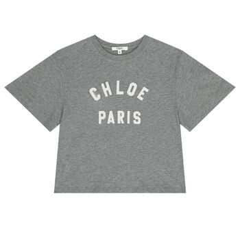 Girls Grey Logo T-Shirt